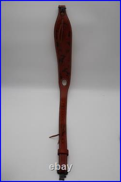 Bianchi #74 Cobra Grande Hand Tooled Leather Adjustable Padded Rifle Sling 30