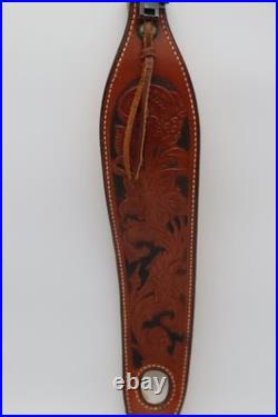 Bianchi #74 Cobra Grande Hand Tooled Leather Adjustable Padded Rifle Sling 30