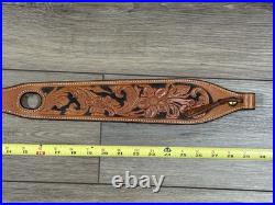 Bianchi #74 Cobra Grande Hand Tooled Leather Adjustable Padded Rifle Sling 30