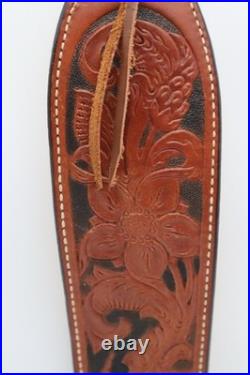Bianchi #74 Cobra Grande Hand Tooled Leather Adjustable Padded Rifle Sling 30