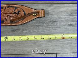 Bianchi #74 Cobra Grande Hand Tooled Leather Adjustable Padded Rifle Sling 30