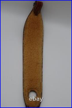 Bianchi #74 Cobra Grande Hand Tooled Leather Adjustable Padded Rifle Sling 30