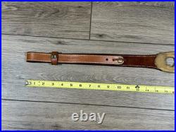 Bianchi #74 Cobra Grande Hand Tooled Leather Adjustable Padded Rifle Sling 30