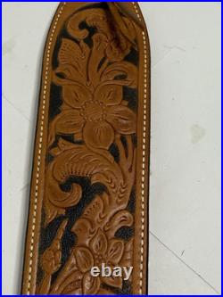 Bianchi #74 Cobra Grande Hand Tooled Leather Adjustable Padded Rifle Sling 30