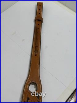 Bianchi #74 Cobra Grande Hand Tooled Leather Adjustable Padded Rifle Sling 30