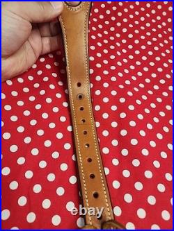 Bianchi #75 Cobra Grande Tooled White Stitched Sheep Backed Leather Rifle Sling