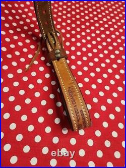 Bianchi #75 Cobra Grande Tooled White Stitched Sheep Backed Leather Rifle Sling