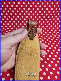 Bianchi #75 Cobra Grande Tooled White Stitched Sheep Backed Leather Rifle Sling