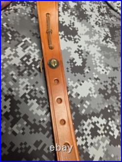 Bianchi Cobra #70 White Stitched Tooled Sheep Backed Leather Rifle Sling