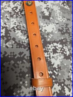 Bianchi Cobra #70 White Stitched Tooled Sheep Backed Leather Rifle Sling