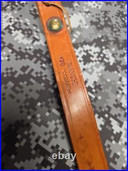 Bianchi Cobra #70 White Stitched Tooled Sheep Backed Leather Rifle Sling