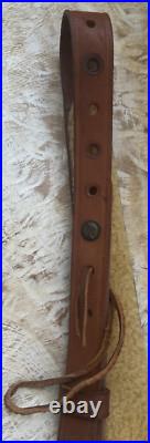Bianchi Cobra #70 White Stitched Tooled Sheep Backed Leather Rifle Sling Cobra