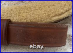 Bianchi Cobra #70 White Stitched Tooled Sheep Backed Leather Rifle Sling Cobra