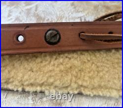 Bianchi Cobra #70 White Stitched Tooled Sheep Backed Leather Rifle Sling Cobra