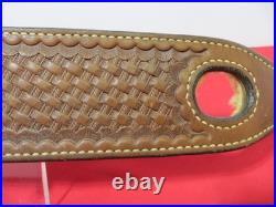 Bianchi Cobra Grande #73 White Stitched Tooled Sheep Backed Leather Rifle Sling