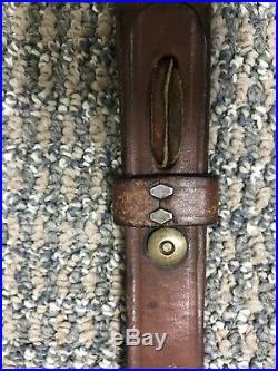 Bianchi Cobra Leather Rifle Sling with Clips Basket Weave Vintage