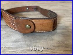 Bianchi Cobra Tooled Stitched Pouched Suede Backed Rifle Sling With Swivels