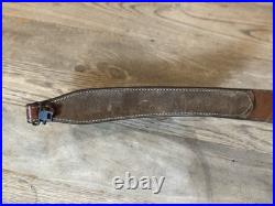 Bianchi Cobra Tooled Stitched Pouched Suede Backed Rifle Sling With Swivels