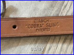 Bianchi Cobra Tooled Stitched Pouched Suede Backed Rifle Sling With Swivels
