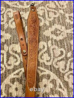 Bianchi Cobra Vintage Leather Rifle Sling With Swivels