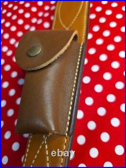 Bianchi Cobra White Stitched Design Pouched Suede Backed Rifle Sling