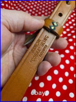 Bianchi Cobra White Stitched Design Pouched Suede Backed Rifle Sling