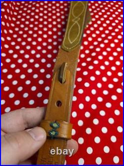 Bianchi Cobra White Stitched Design Pouched Suede Backed Rifle Sling