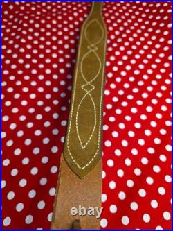 Bianchi Cobra White Stitched Design Pouched Suede Backed Rifle Sling