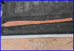 Bianchi Cobra White Stitched Tooled Sheep Backed Leather Rifle Sling