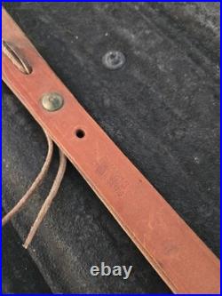 Bianchi Cobra White Stitched Tooled Sheep Backed Leather Rifle Sling