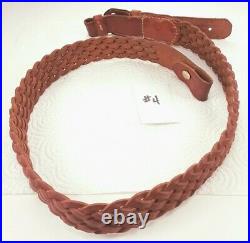 Braided Leather Rifle Sling 34 Inches 1 Swivels Kassnar #4 Made in Spain