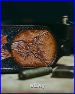 Brand New Handmade Hand Leather Rifle Sling Shoulder Strap