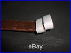 British WWI & WWII Lee Enfield SMLE Leather Rifle Sling WHITE Reproduction Jx715