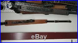 Brown Latigo Leather Rifle Slings with brown accent straps