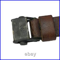Brown Leather Rifle Sling Israeli K-98 Mauser Original Marked And Numbered Brown Leather Rifle Sling Israeli K-98 Mauser Original Marked And Numbered