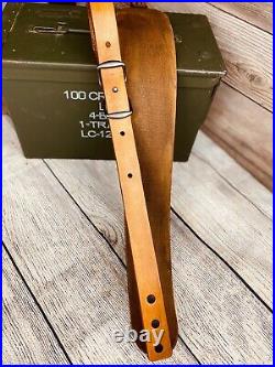 Brown Leather Rifle Sling Western Rifle Sling Vintage Look Leather Rifle