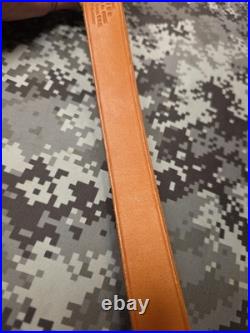 Brownell Latigo Leather Military Buckle Rifle Sling With Swivels