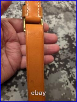 Brownell Latigo Leather Military Buckle Rifle Sling With Swivels