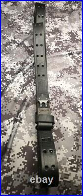 Brownells Competitor Plus USA 1 1/4 Leather Buckle Rifle Sling With Swivels