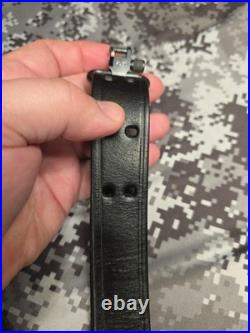 Brownells Competitor Plus USA 1 1/4 Leather Buckle Rifle Sling With Swivels