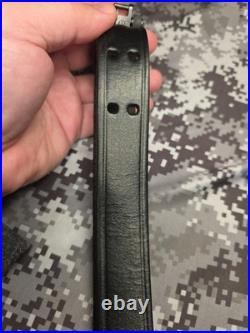 Brownells Competitor Plus USA 1 1/4 Leather Buckle Rifle Sling With Swivels