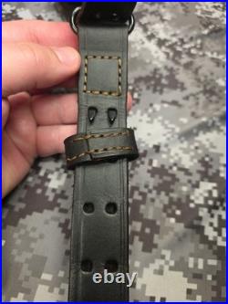Brownells Competitor Plus USA 1 1/4 Leather Buckle Rifle Sling With Swivels