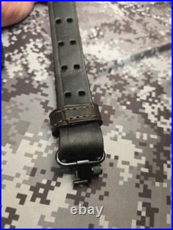 Brownells Competitor Plus USA 1 1/4 Leather Buckle Rifle Sling With Swivels