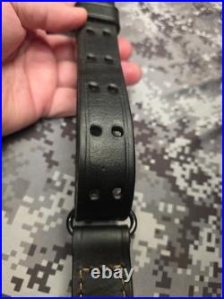 Brownells Competitor Plus USA 1 1/4 Leather Buckle Rifle Sling With Swivels