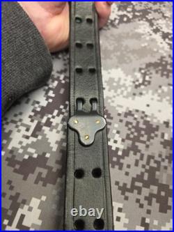 Brownells Competitor Plus USA 1 1/4 Leather Buckle Rifle Sling With Swivels