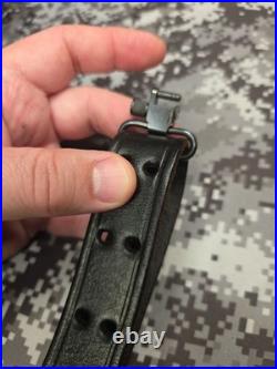 Brownells Competitor Plus USA 1 1/4 Leather Buckle Rifle Sling With Swivels