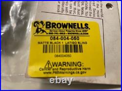 Brownells Quick Set Latigo Rifle Sling Leather 1 Matte Black USA New in Pkg