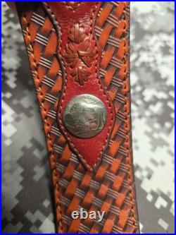 Browning Five Cent Buffalo Nickel Stitched Weave Horsehair Leather Rifle Sling