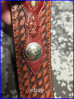 Browning Five Cent Buffalo Nickel Stitched Weave Horsehair Leather Rifle Sling