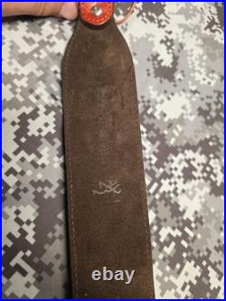 Browning Five Cent Buffalo Nickel Stitched Weave Horsehair Leather Rifle Sling